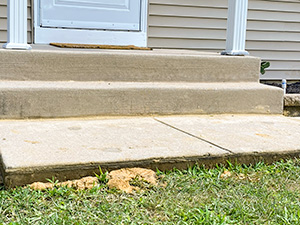 Home steps walkway sunken raised after